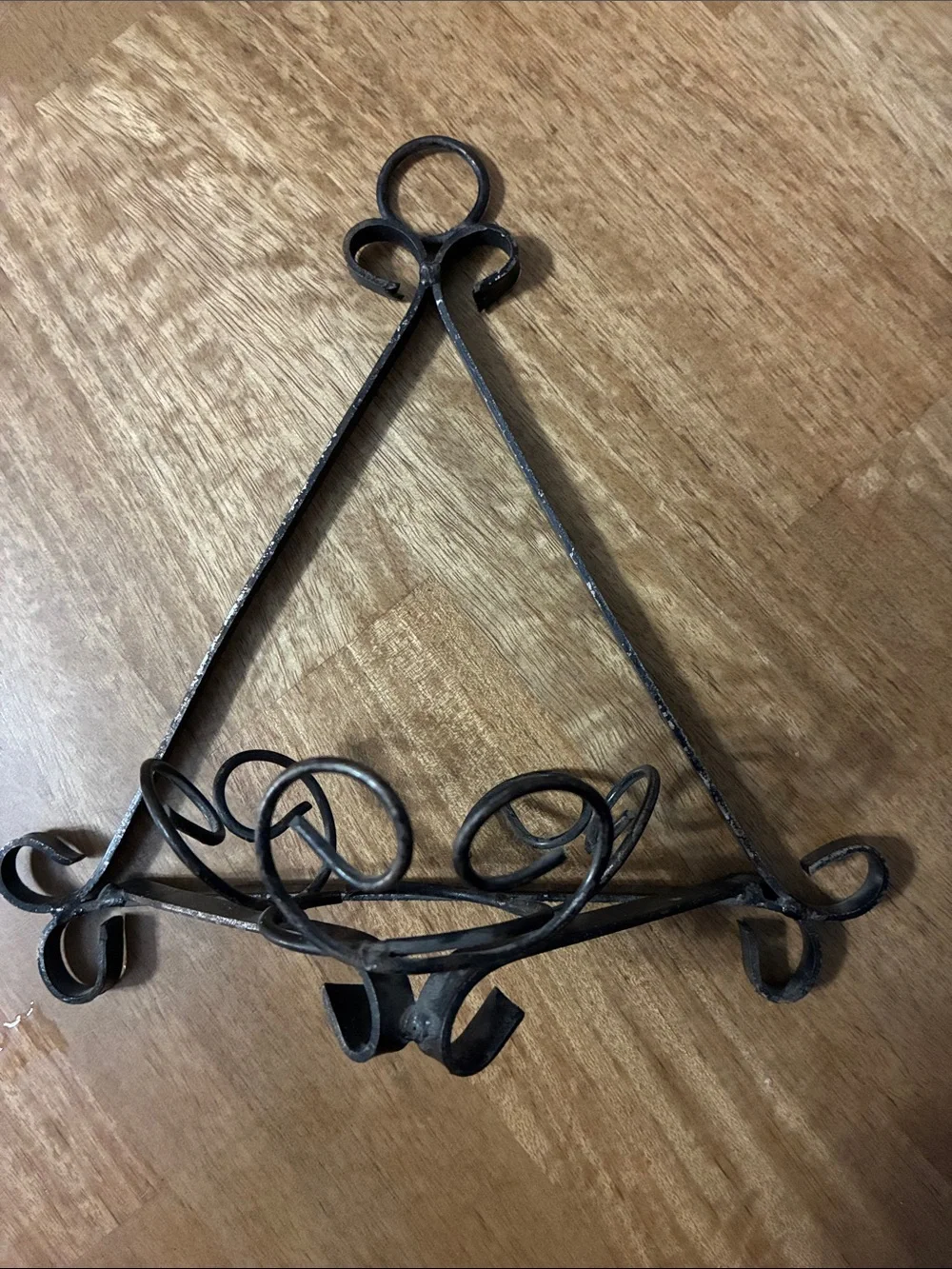 Black Decorative Iron Wall candle Hangers - Pair 9”x9”